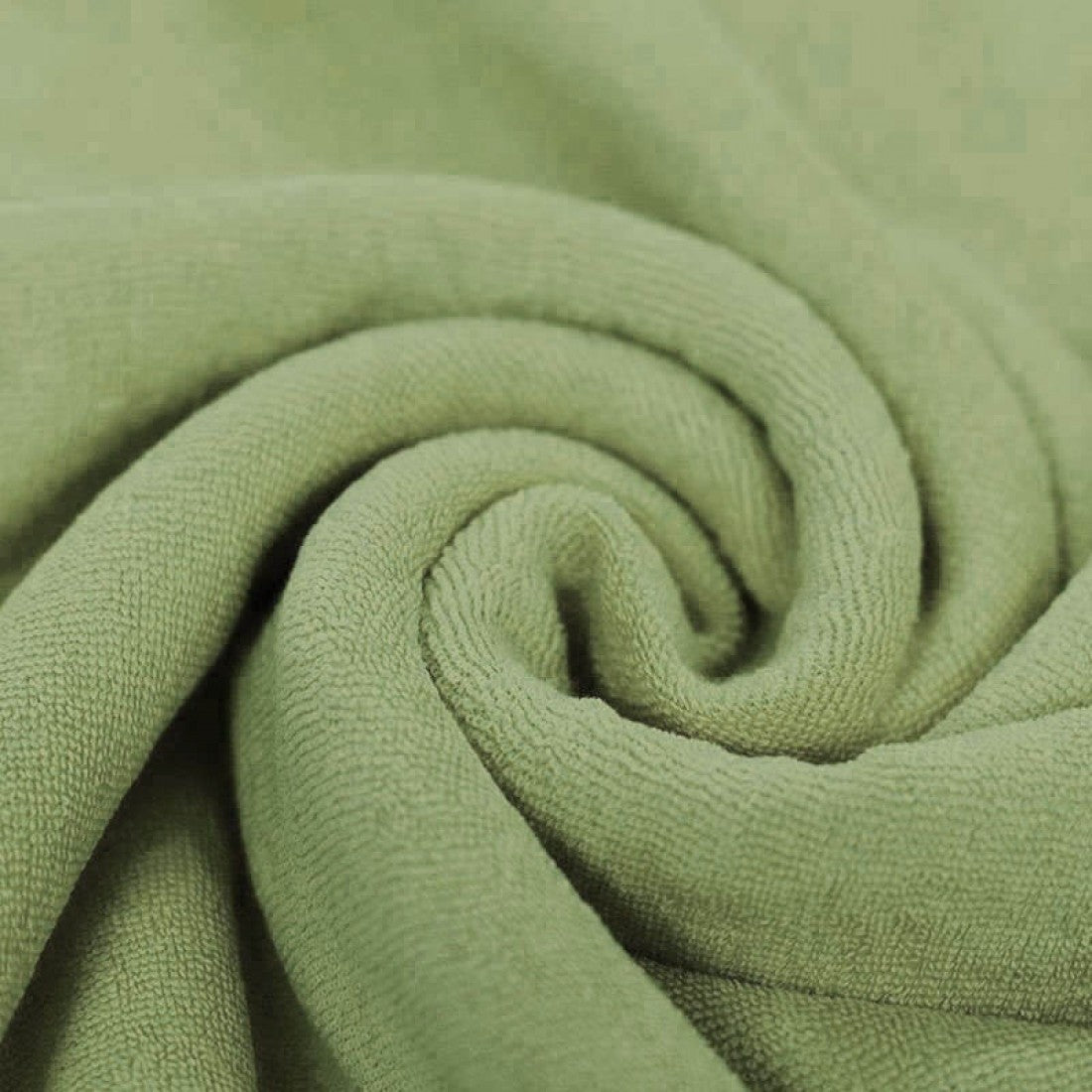 Tissu éponge extensible "Olive"