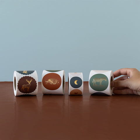 Autocollants dorés Multi - Animaux de la forêt (3 pièces)