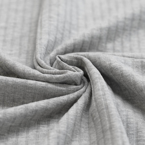 Wide Drop Needle Rib "Light Gray melange"