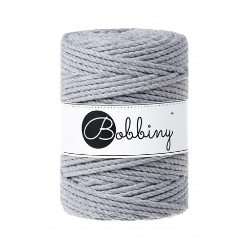 Silver / MACRAMEE CORD 3PLY 5MM 100M