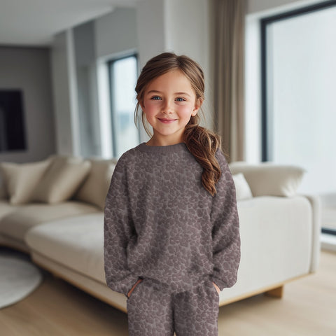 Frottee Stoff „Animal Print Mauve“