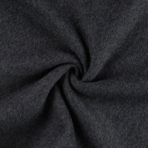 Molleton de coton biologique "Dark Grey chiné"