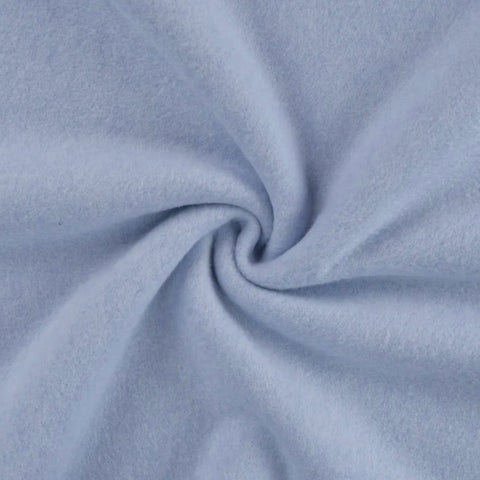 Molleton de coton bio "Bleu chiné"