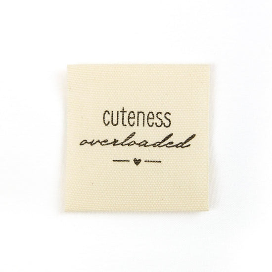 Etiquette en coton Mignonne Surchargée