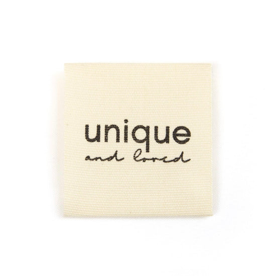 Etiquette en coton Unique et Aimée