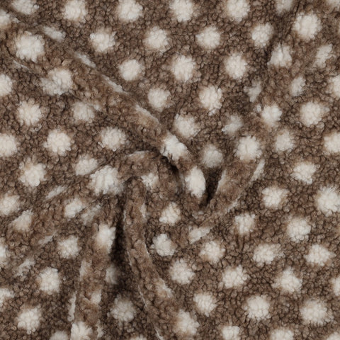 Teddy Dots “Ecru on Taupe”