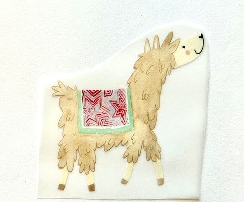 Bügelbild Lama