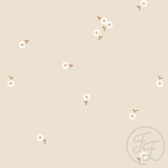 Family Fabrics / Baby Rib 260g „Daisy Stern Beige“