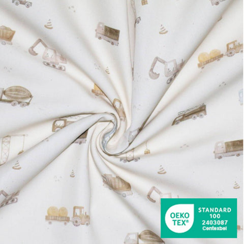 Cotton Poplin „Baufahrzeuge“