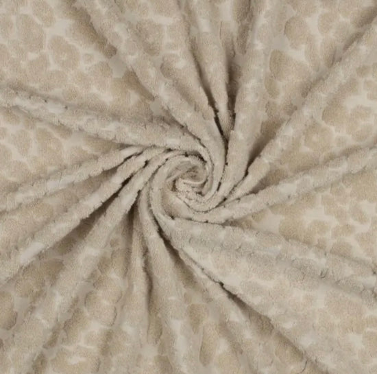 Frottee Stoff „Animal Print Sand“
