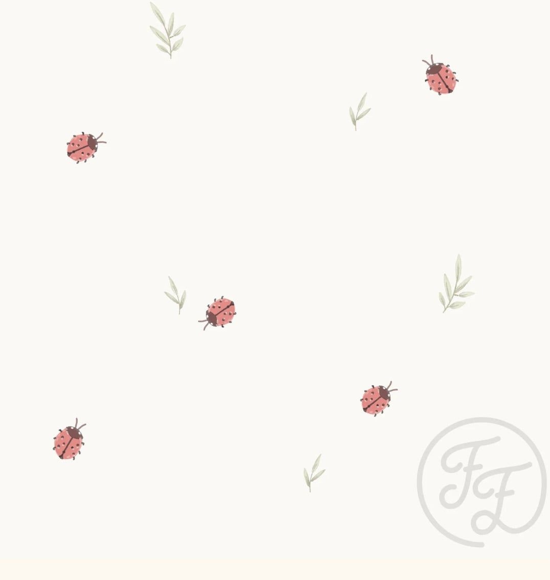 Family Fabrics / Jersey "Bugs and Leaves“ 220gr