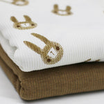 Rib Jersey „Rabbits Ecru“