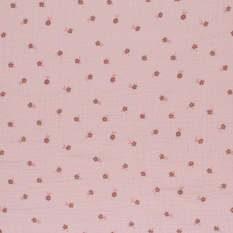 Musselin/Double Gauze  “Blümchen Nude Rosa“
