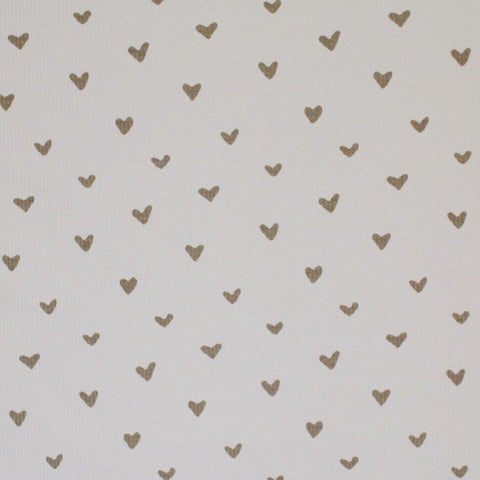 Rib Jersey „Herzen Hellbeige II“