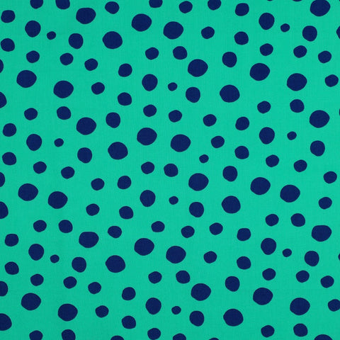 Fine Cotton Poplin GOTS „Blue Dots“