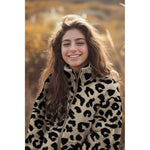 Teddy Jacquard Animal Print „Schwarz“