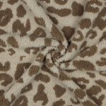 Teddy Jacquard Animal Print „Taupe“ 90cm