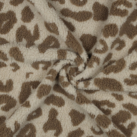 Teddy Jacquard Animal Print „Taupe“