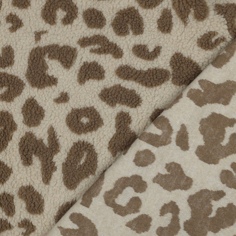 Teddy Jacquard Animal Print „Taupe“