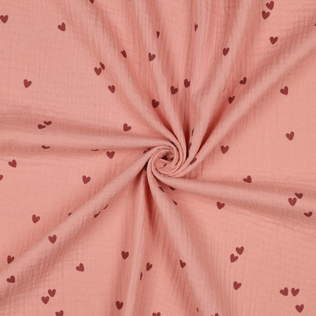 Musselin/Double Gauze  “Kleine Herzen“