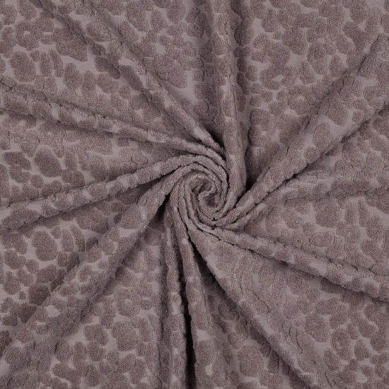 Frottee Stoff „Animal Print Mauve“