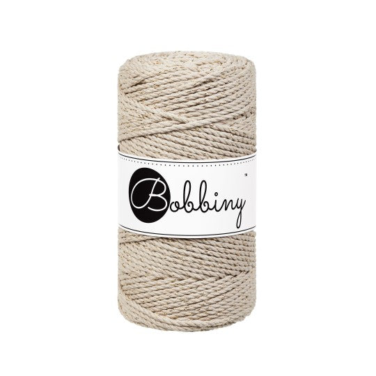 Beige Doré / CORDONS MACRAMÉ 3PLIS 3MM 100M