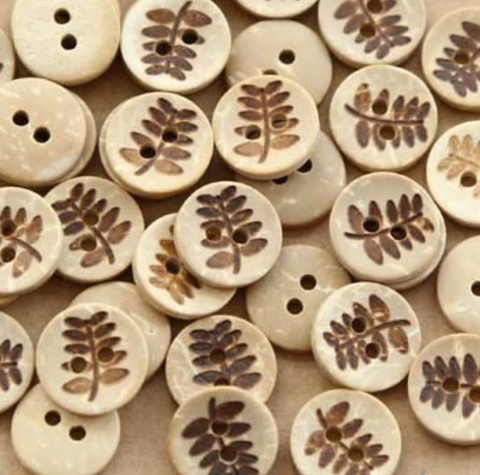 Coconut button "flakes" 13mm (pack of 5)