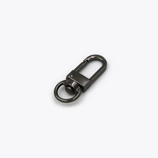 Drehbare Karabiner Verschluss Silber Schwarz