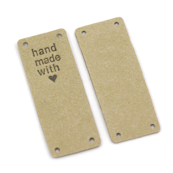 Fait main avec Love Label "Sand" (pack de 5)