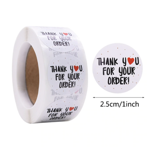 Thank you for your order stickers (10 stickers)
