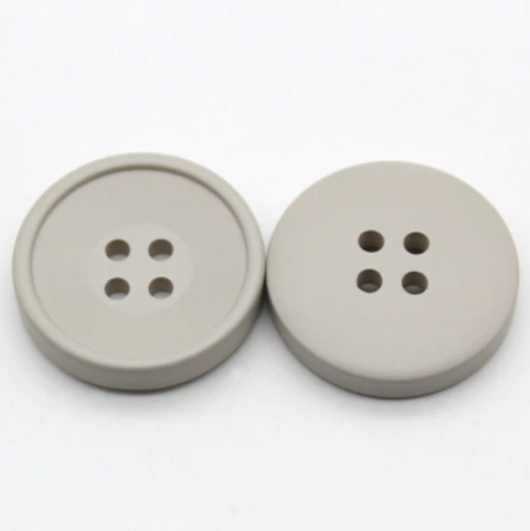 Plastic Button 21mm (Dark Beige - 5-pack)