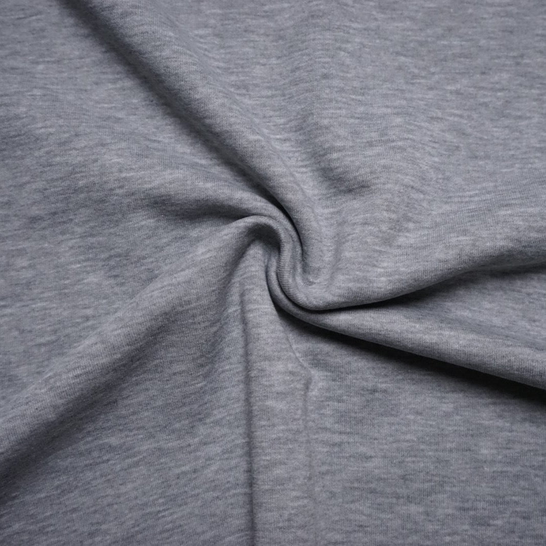 Sweatstoff Jogging melange „Light Grey“