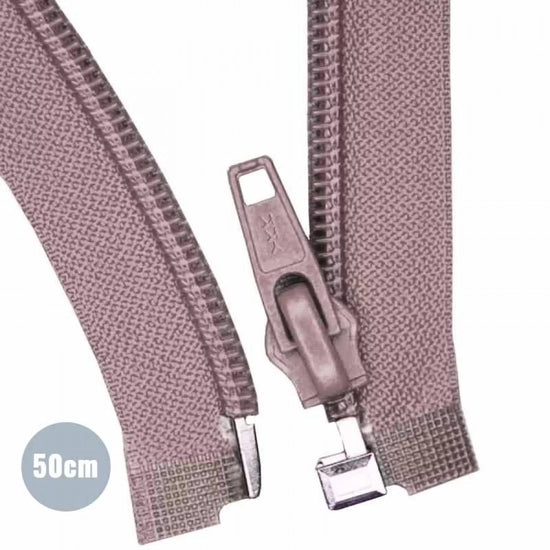 Fermeture éclair YKK Séparable 50cm « Vieux Rose » 