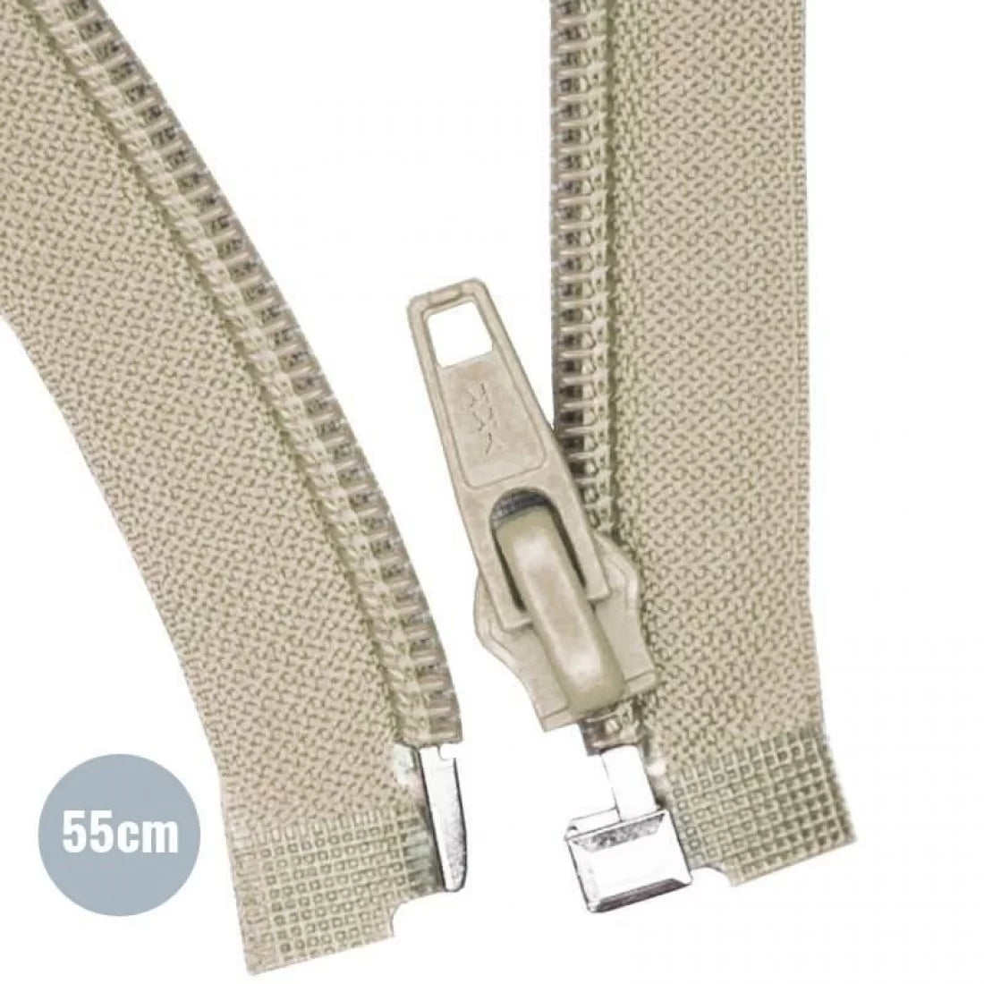 Fermeture éclair YKK Séparable 55cm « Beige » 