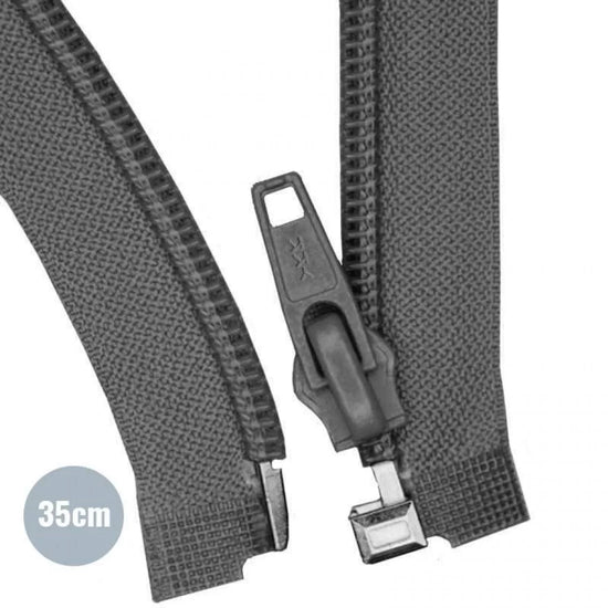 Fermeture éclair YKK Séparable 35cm "Gris Foncé" 
