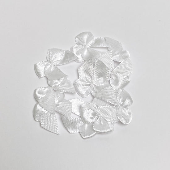 Satin Schleife "Weiss"