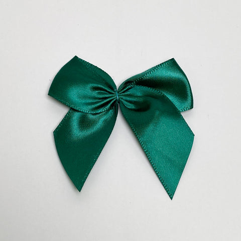 Satin bow "dark green"