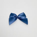 Satin Schleife "Jeansblau"