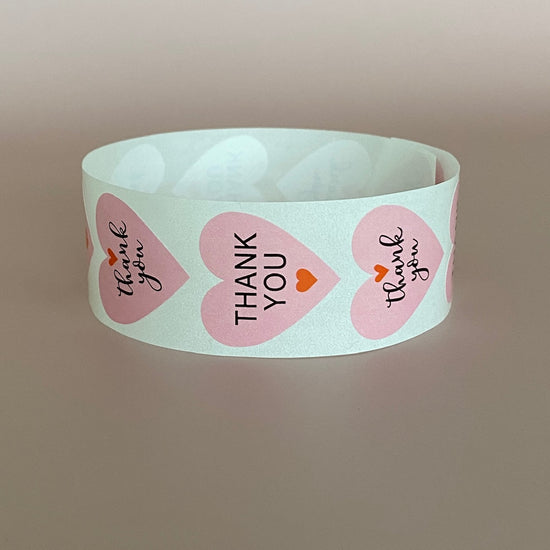 Stickers coeur "Merci" (10 stickers)