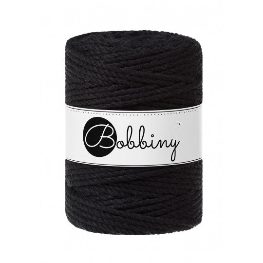 Black / MAKRAMEE-SCHNÜRE 3PLY 5MM 100M