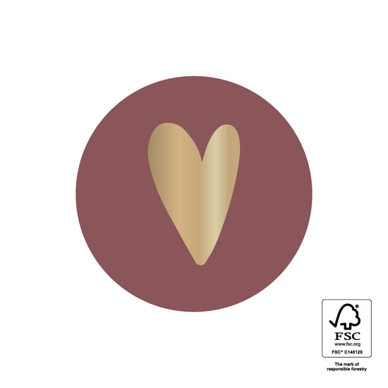 Autocollants Coeur Betterave Rouge (3 pièces)