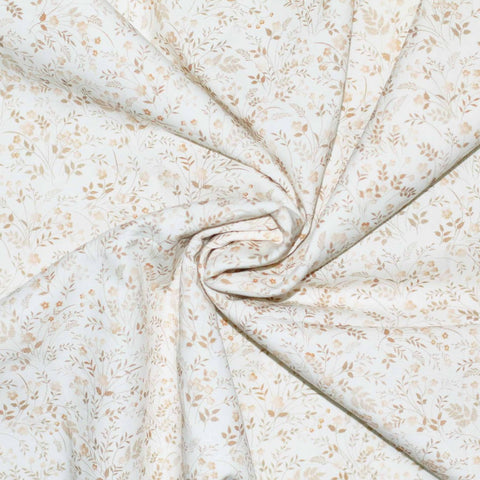 Tissu en coton "Fleurs sauvages beiges"