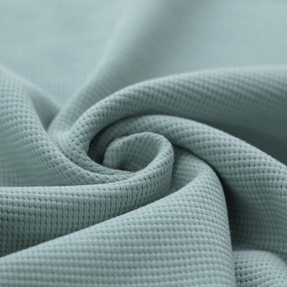 Jersey Tricot Gaufré « Vert Mer »
