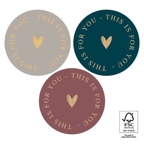 Multi - This Is For You Gold/Night Stickers (Pack of 3)