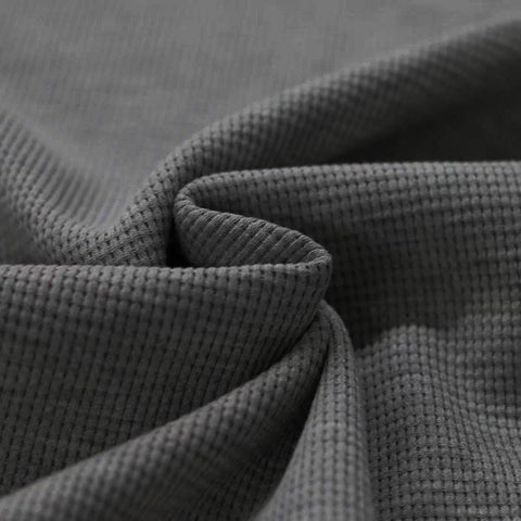 Jersey tricoté gaufré mélangé « Gris foncé »