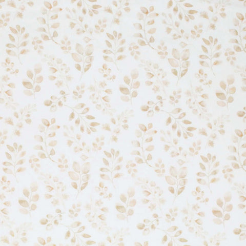 Cotton fabric "Beige Leaves"