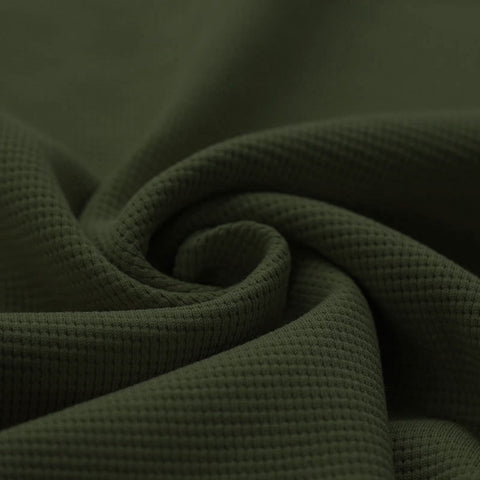 Jersey en tricot gaufré « Vert armée »