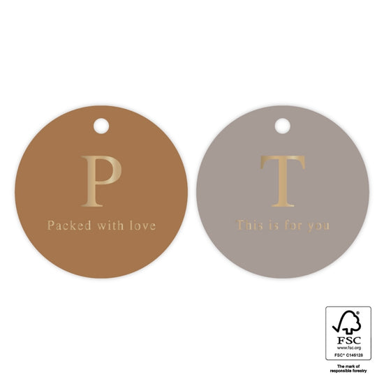 Duo d'étiquettes cadeaux - Capital Gold (2 pièces)