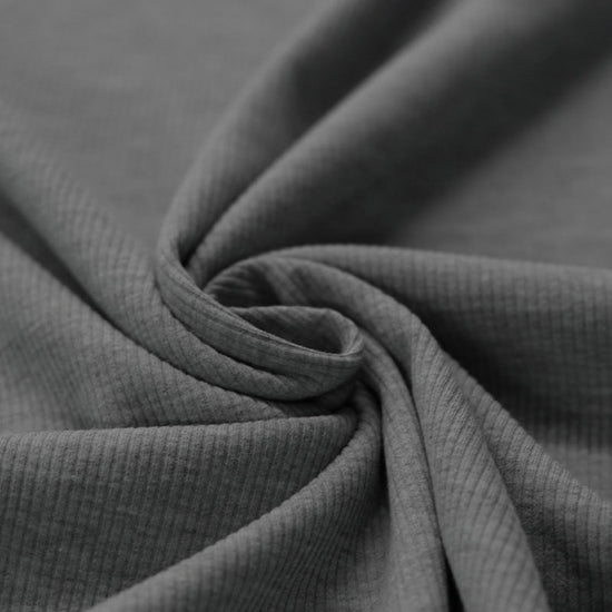 Rib jersey melange “dark grey”