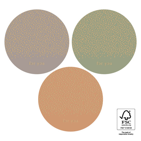 Multi - Little Dot Gold Faded Stickers (3 pieces)